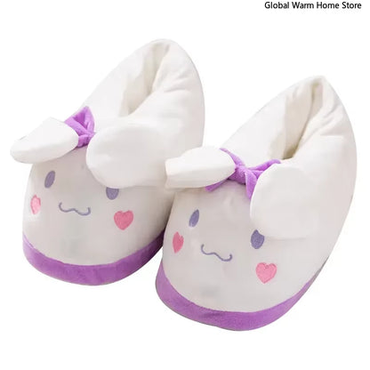 Crocodile Cotton Slippers with Moving Mouth Funny New Style Non-Slip Home Cotton Shoes Gifts Plush Toy Kids Slippers Winter Lady