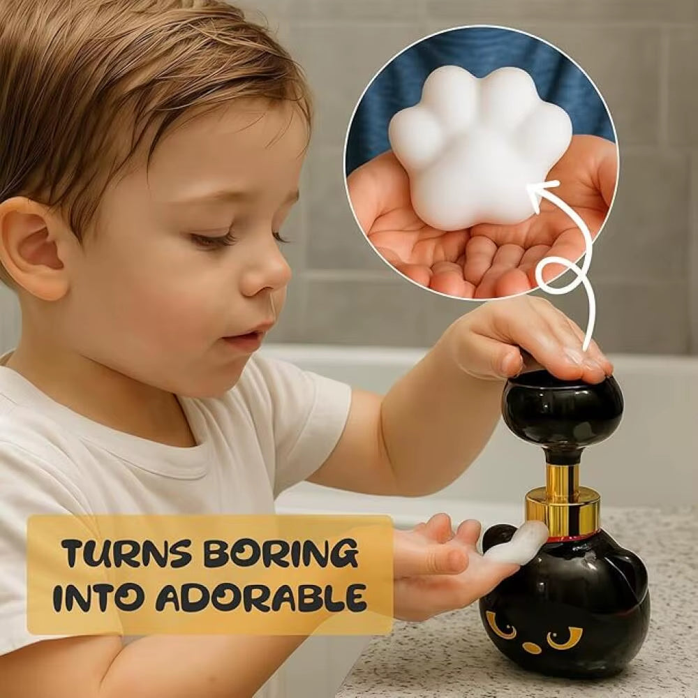 Cute Cat Paw Foam Soap Dispenser Funny Cute Cat Paw Flower Shape Foam Soap Pump Bottles Cat Lover Gift for Bathroom,Kitchen