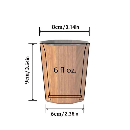 New High Quality Handmade Charred Whiskey Cup Wooden Barrel Shape Charred Drinking Vessel Unique Old Fashioned Whiskey Grail Cup