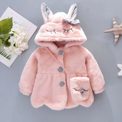 Baby's Plush Winter Jacket w/ Rabbit Ears