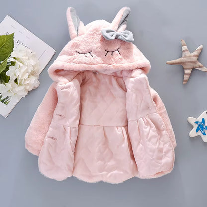 Baby's Plush Winter Jacket w/ Rabbit Ears