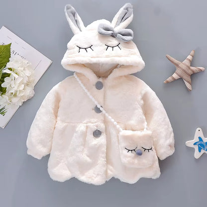 Baby's Plush Winter Jacket w/ Rabbit Ears