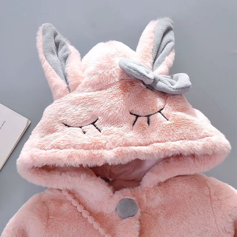 Baby's Plush Winter Jacket w/ Rabbit Ears