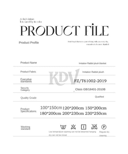 Luxury Faux Rabbit Fur Throw Blanket