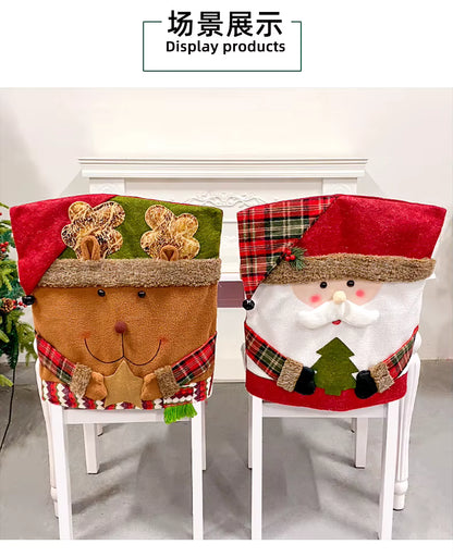 Christmas Dining Chair and Curtain Decorations