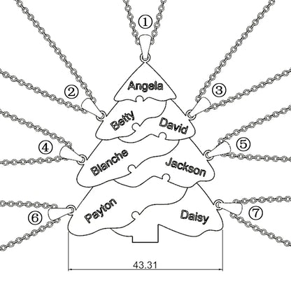 Christmas Gift Christmas Tree Puzzle Necklace