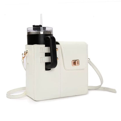 Outdoor Portable Women Crossbody Water Cup Storage Bag with Purse, Multifunctional Crossbody Shoulder Bag Water Bottle Holder