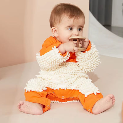 Baby Rompers Newborn Baby Jumpsuit Mop Cleaning Clothing Boys Girls Infant Crawling Spring Autumn Long Sleeve Baby Clothes