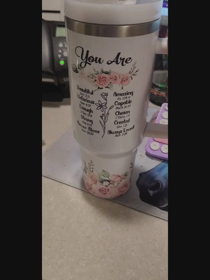 40oz Double-layer Personalized Tumbler with Straw