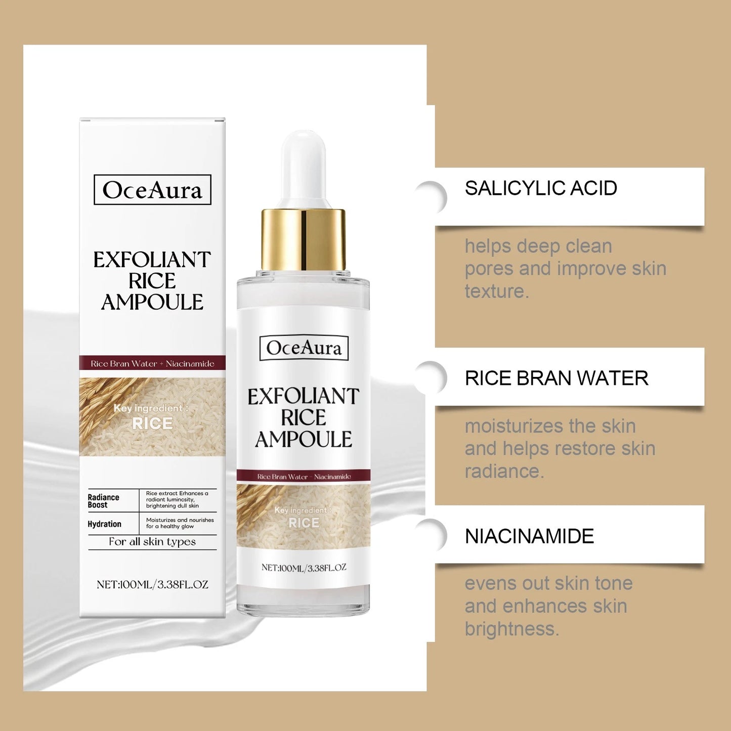 OceAura Rice Ampoule Exfoliant and Hydration